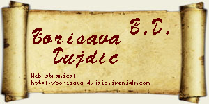 Borisava Dujdić vizit kartica